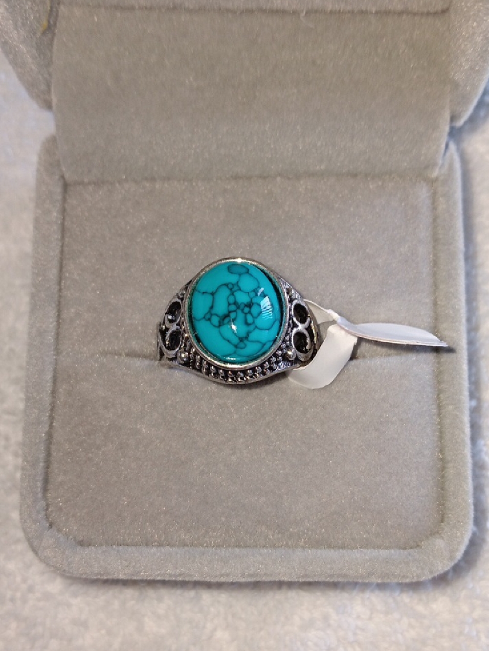 Silver Turquoise Ring Size 7 NWOT